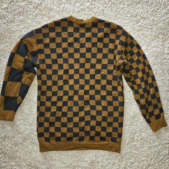 Harry Potter Hufflepuff Checkered Cardigan Sweater Small - Picture 2 of 16